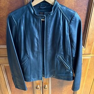 Cole Haan Leather Jacket Women's Small